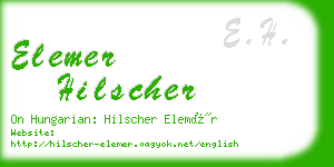 elemer hilscher business card